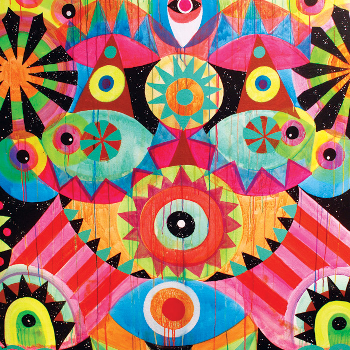 As Formas Simétricas e Coloridas de Maya Hayuk Para a Imagem do Dia do hoje, escolhemos uma moça prendada que "joga nas onze".