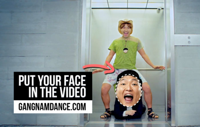 A música mais viral do mundo acabou de ganhar mais visibilidade através do app GangnamDance.com, no qual os fãs da canção podem colocar seus rostos no clipe!